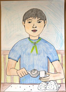 カブ隊 西尾第5団 牧野 悠真 『ぼくのおにぎりおいしいよ』