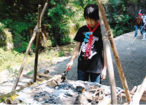 西尾第1団BS山口順菜「立ちかまの手入れ」