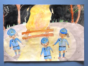 岡崎第5団CS岩月花帆「夜を明るく照らすキャンプファイヤー」